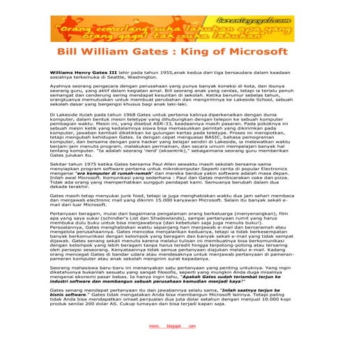 Bill william gates ,  king of microsoft