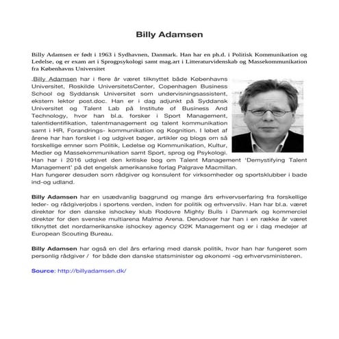 Billy Adamsen | DOC