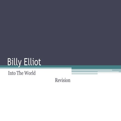 Into The World: Billy Elliot-Setting