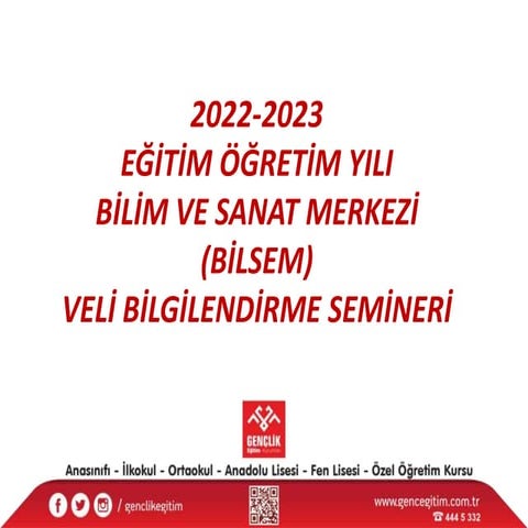 Bilsem Bilgilendirme Sunumu 22-23 | PPTX