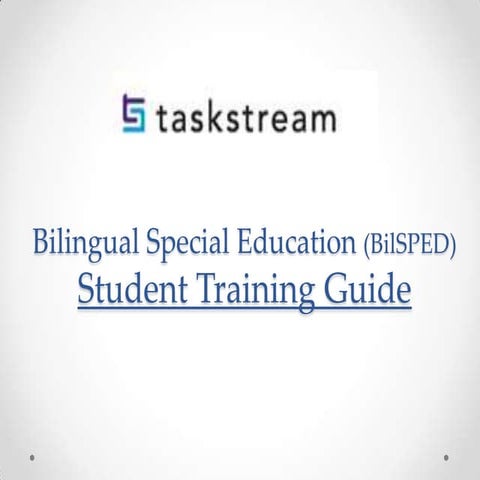 Bil sped ts student instructional guide