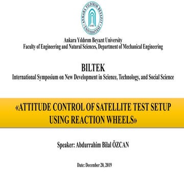 Attitude Control of Satellite Test Setup Using Reaction Wheels