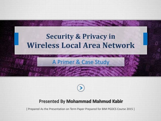 Security & Privacy in WLAN - A Primer and Case Study
