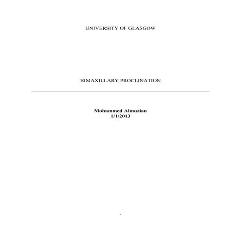 Bimaxillary proclination or protrusion/ for orthodontists by Almuzian