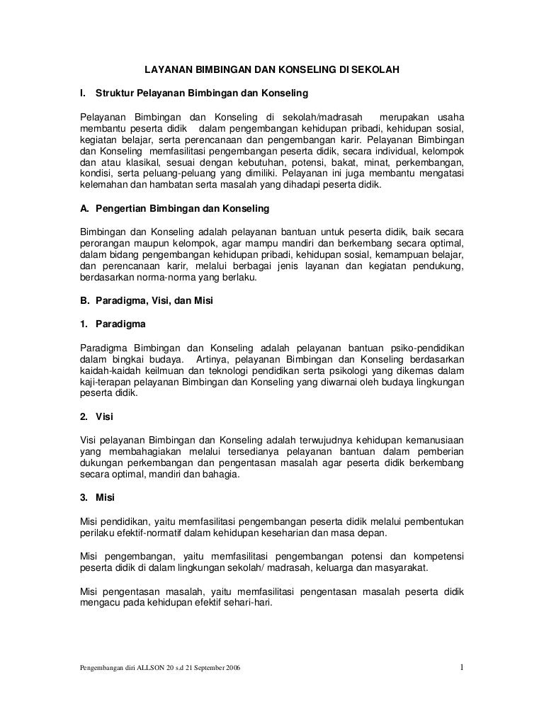 Bimbingan Konseling Di Sekolah