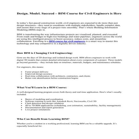 BIM Course for Civil Engineers_ Learn the Future of Construction