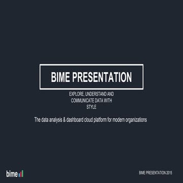 BIME Analytics - Presentation