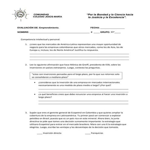 Bimestral Emprendimiento