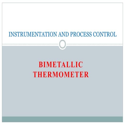Bimetallic thermometer