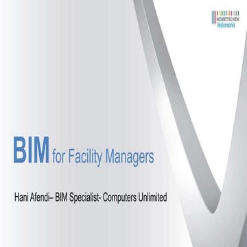 BIM for Facility Managers - Hani Afendi - Facilities Show, 19 June 2014