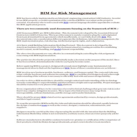BIM for Risk Management