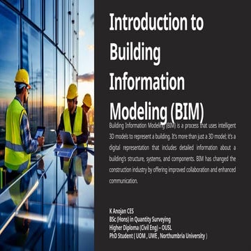 Introduction to Building Information Modeling