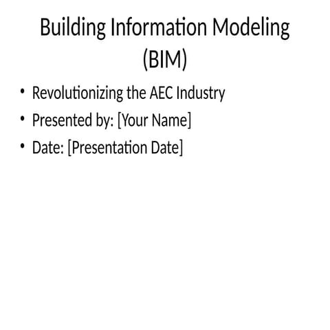 Building Information modeling Presentation.pptx