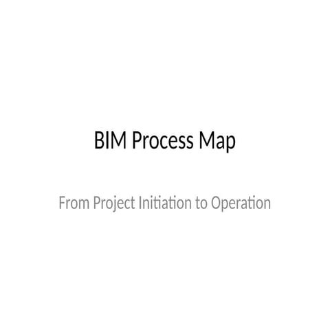 Comprehensive BIM Process Map: From Project Initiation to Operation | PPTX