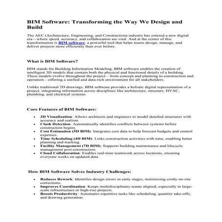 Why BIM Software is a Game-Changer for Architects and Engineers
