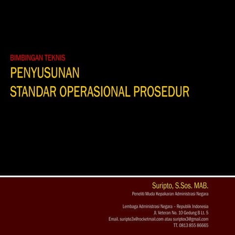 Bimtek. penyusunan sop