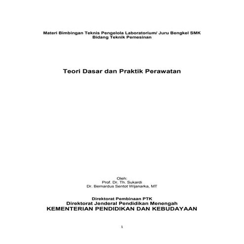 Bimtek teknisi pemesinan bernardus sentotdan thsukardi_uny-1