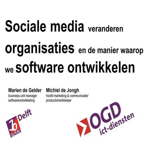 OGD BINAIR Delft - Sociale media