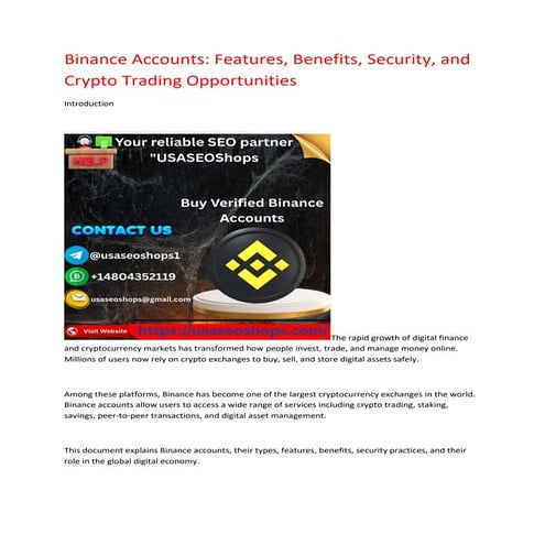 Complete Guide to Binance Accounts for Beginners, Traders and Crypto ...