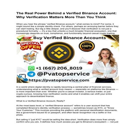 Binance AccountsVerified & Fast Delivery.pdf