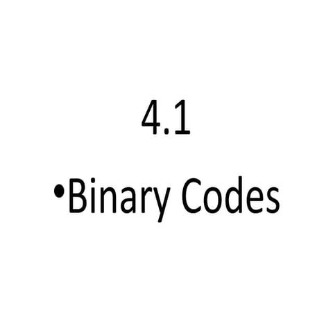 Binary Codes