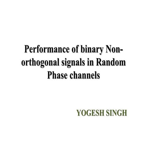 Binary non coherent in random phase channel