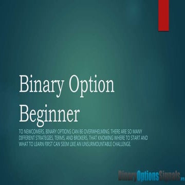Binary Option beginner