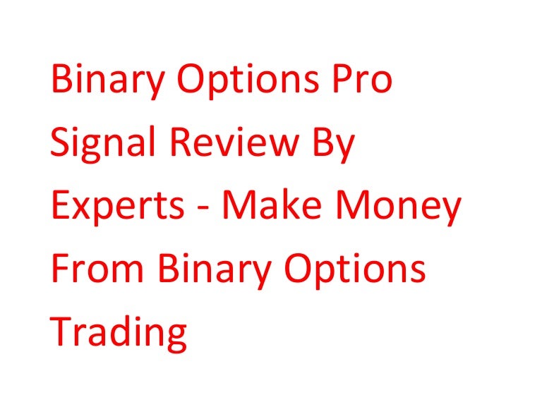Binary options experts