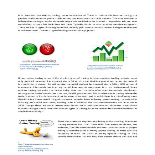 Binary options trading