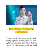 Binary options strategies that work