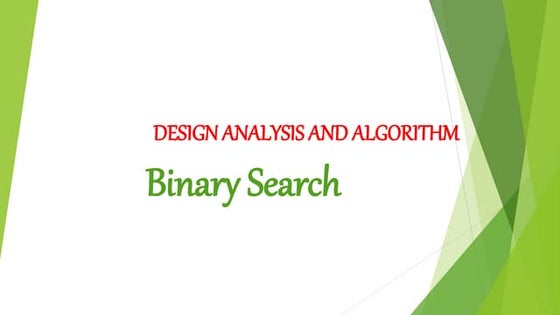 Binary Search | PPT