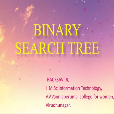 Binary search tree | PPTX
