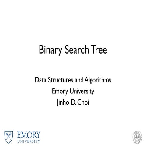 CS323: Binary Search Trees | PPT