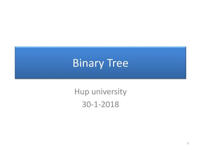 Binary tree | PPT