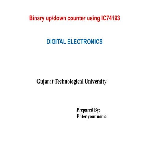 Binary up and down counter using IC 74193