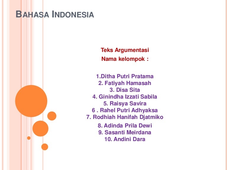 Teks Argumentasi