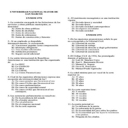 EXAMEN CON CLAVES  MAYOR SAN MARCOS