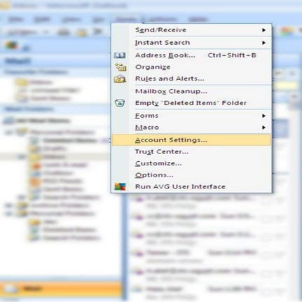 How can I configure my email on Outlook 2007