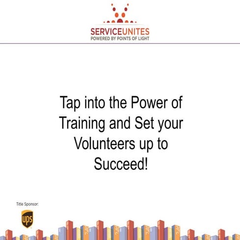 Tap into the Power of Training and Set your Volunteers up to Succeed!