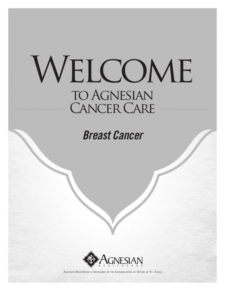 Agnesian Cancer Care Breast Cancer Binder