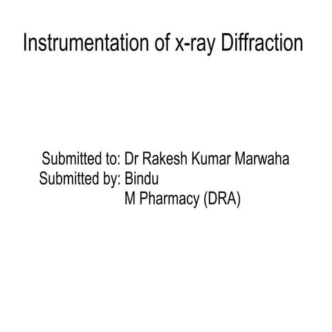xray diffraction instrumentation