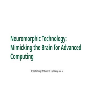 Neuromorphic technology mimicking the brain for advanced computing