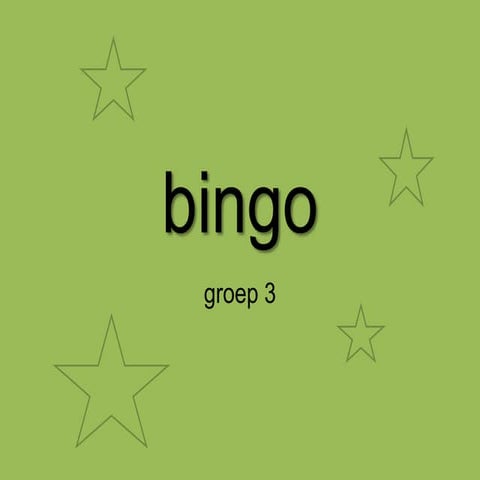 Bingo groep 3 met 4 rondes