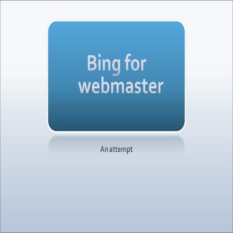 Bing Webmaster