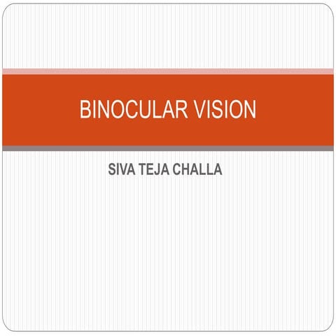 Binocular vision