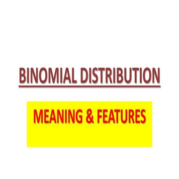 Binomial distribution