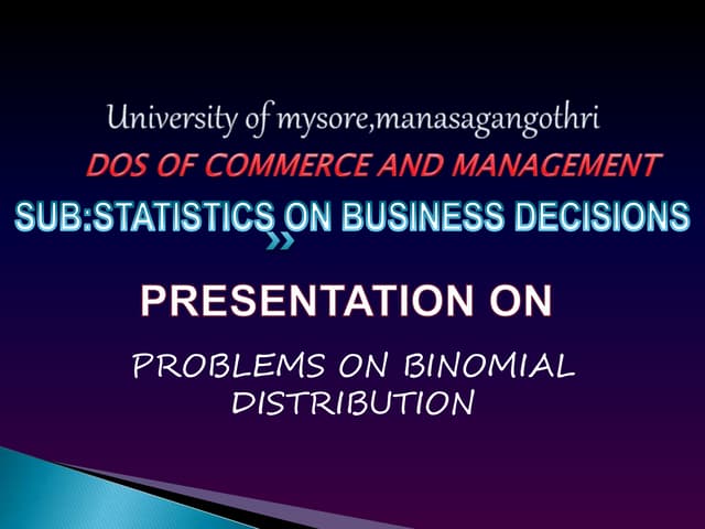 Binomial distribution