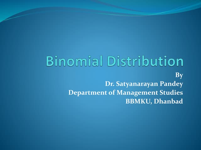 Binomial distribution