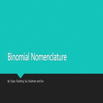 Binomial nomenclature
