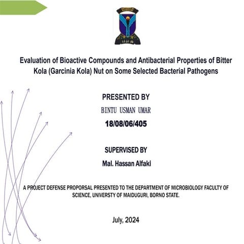 Evaluation of Bioactive Compounds and Antibacterial Properties of Bitter Kola...
